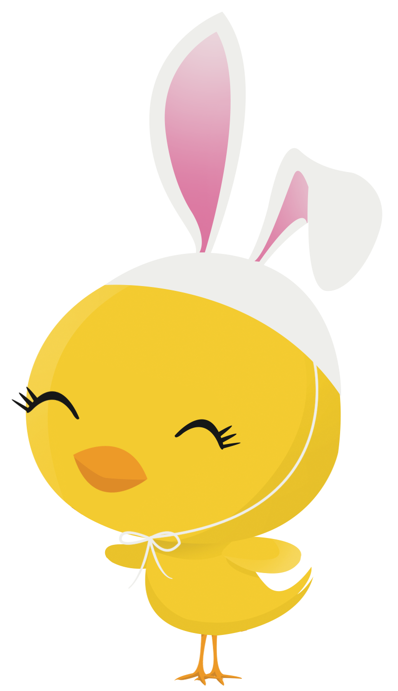 baby chick with bunny ears