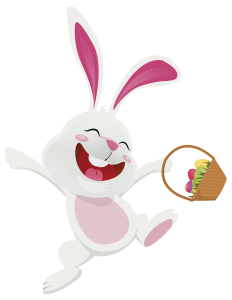 easter bunny with basket