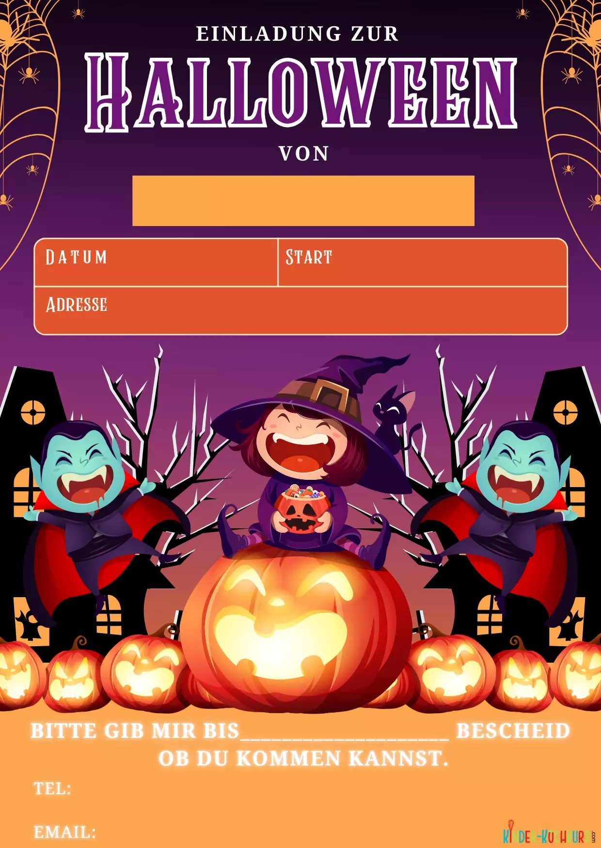 Einladung zur Halloweenparty